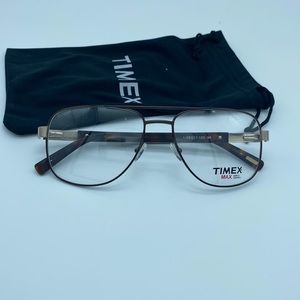 Timex Max L050 Brown Aviator Wide Width XL Ophthalmic Frame 58-17-150